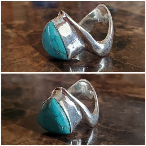 Genuine Santa Rosa Turquoise Ring Size 7 - Picture 6 of 7